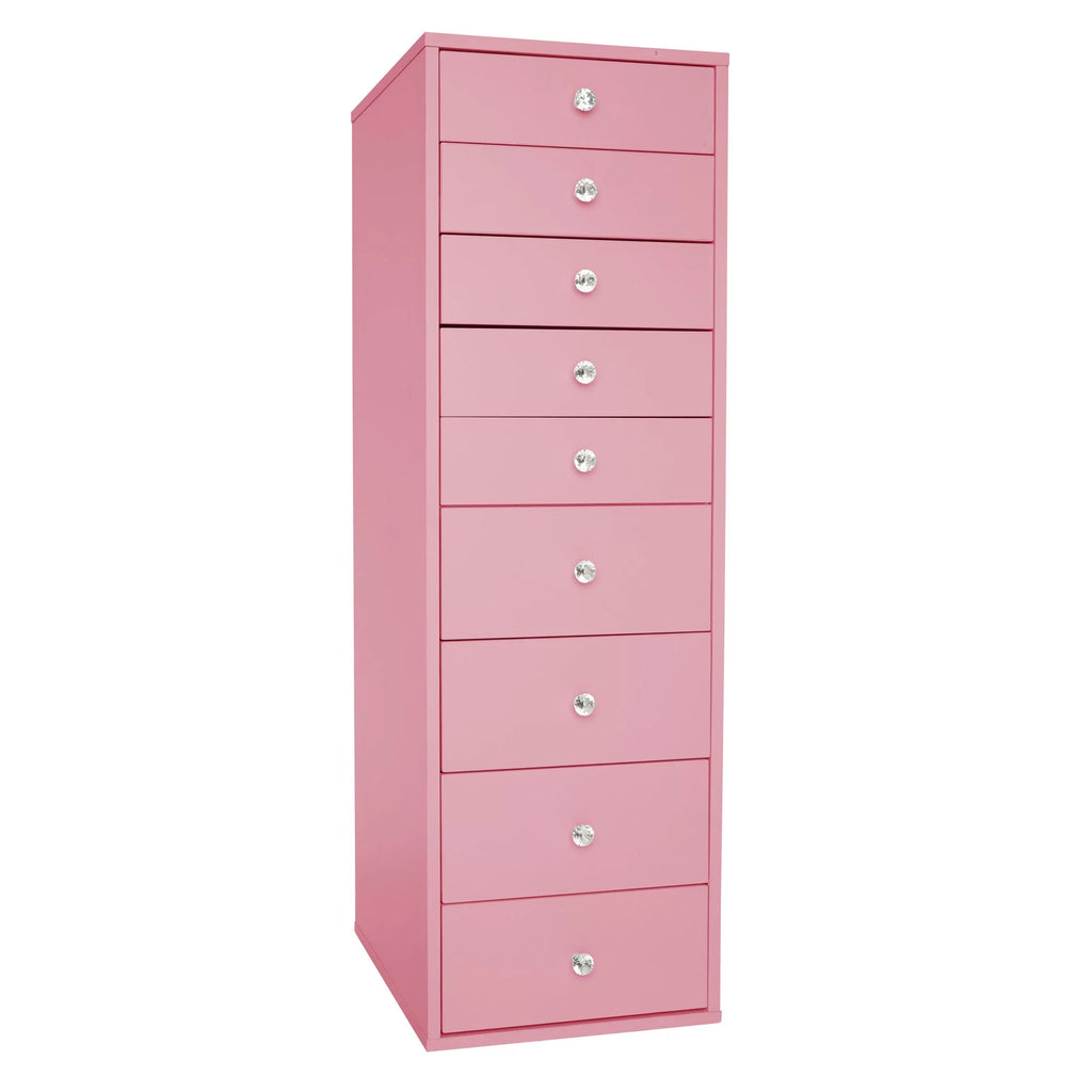 Light Pink 9 Drawer Makeup Vanity Storage I211600