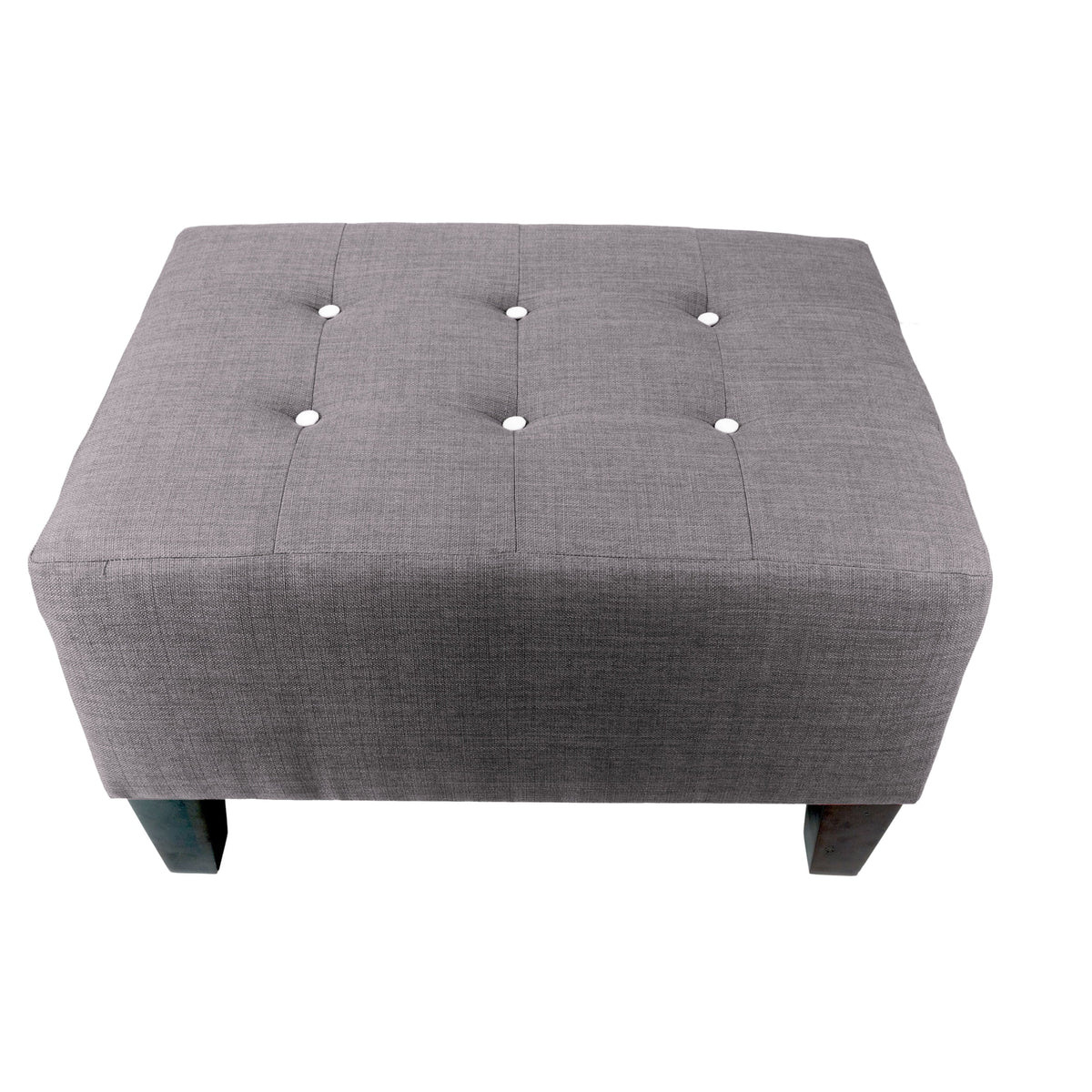 Red Tinted Grey Upholstered Ottoman R457966
