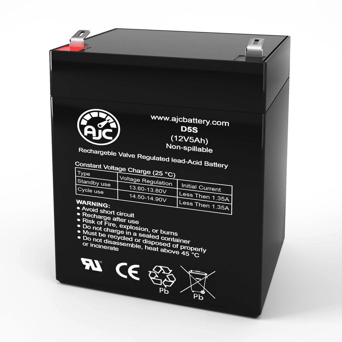 12V 5Ah Sealed Lead Acid Battery X8746
