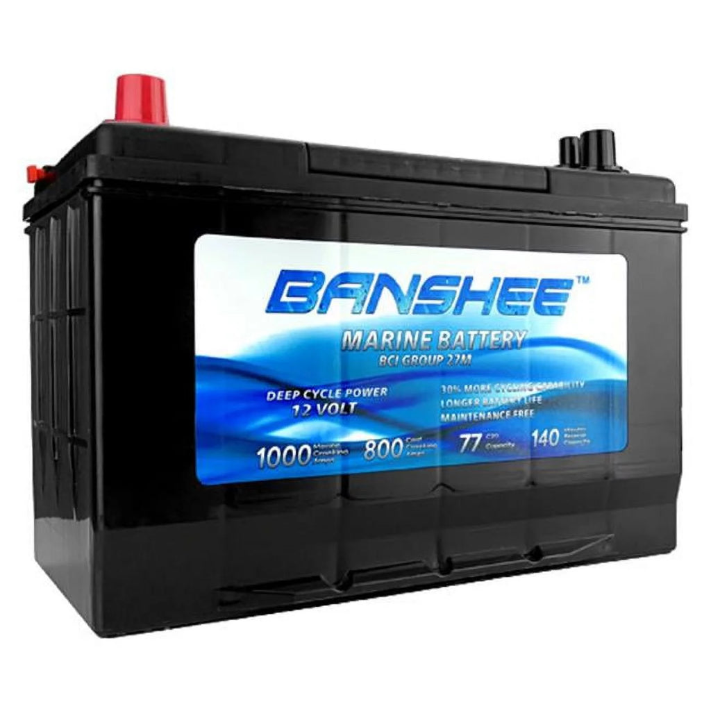 12V 77Ah Deep Cycle Marine Battery Group Size 27 K54958