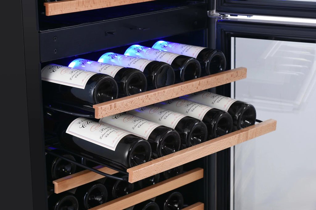 142 Bottle 24" Built-In Or Free Standing Dual Zone Double Door Wine H17458