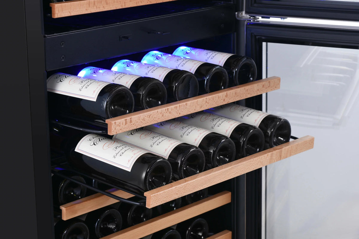 142 Bottle 24" Built-In Or Free Standing Dual Zone Double Door Wine H17458