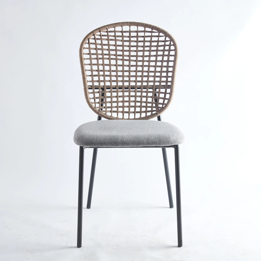 Gray and Black Dining Chairs, Set of 4 U47556