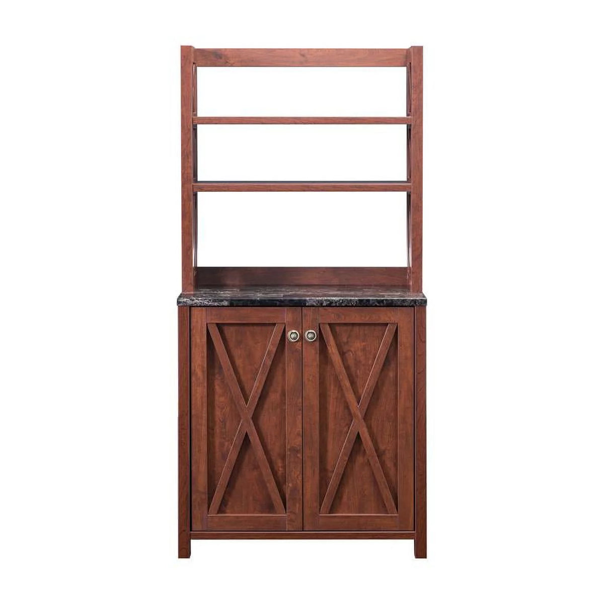 Rustic Wood Multi-Storage Baker Rack L94018
