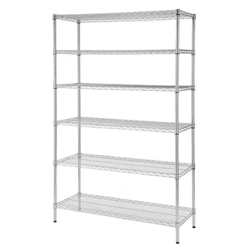 6-Tier Steel Wire Shelving Unit Chrome W718378