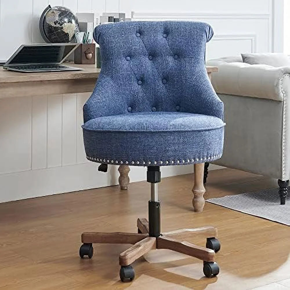 Blue Swivel Office Chair with Wheels A421828