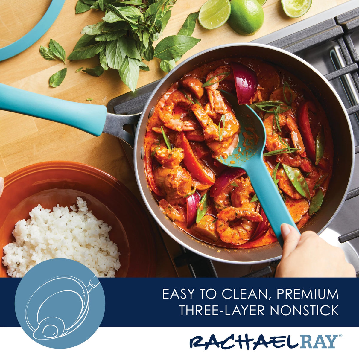 Aluminum Nonstick Saute Pan with Lid, 3 Quart T1539