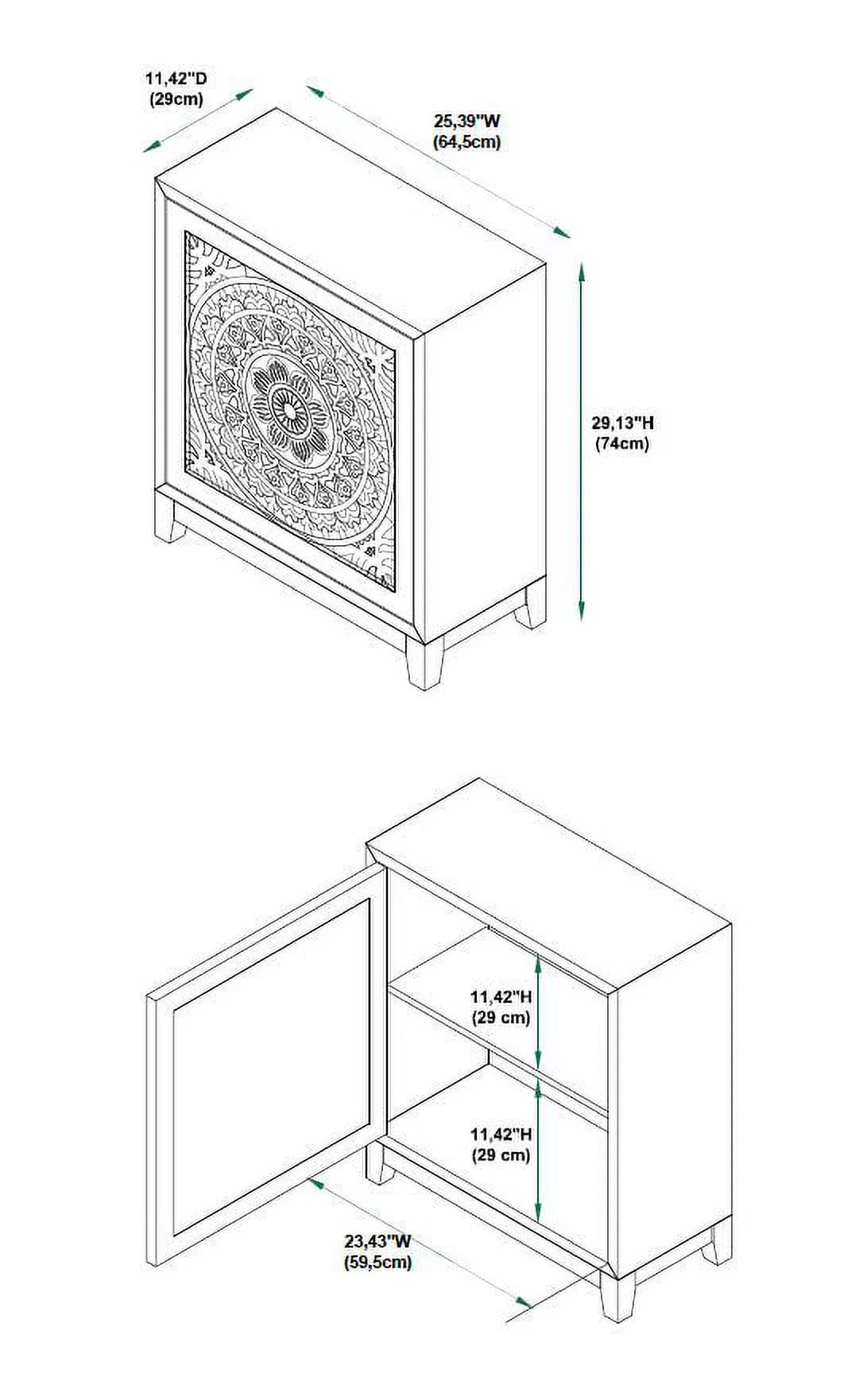 White Cabinet Table V341