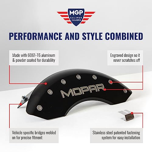 Red Brake Caliper Covers Front and Rear Set E3188