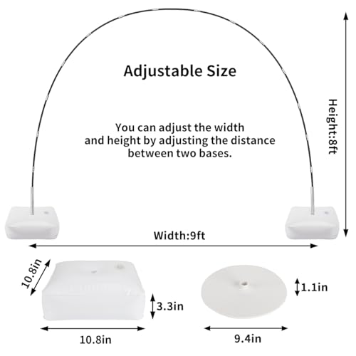 8ft Tall 9ft Wide Adjustable Balloon Arch Kit F350543