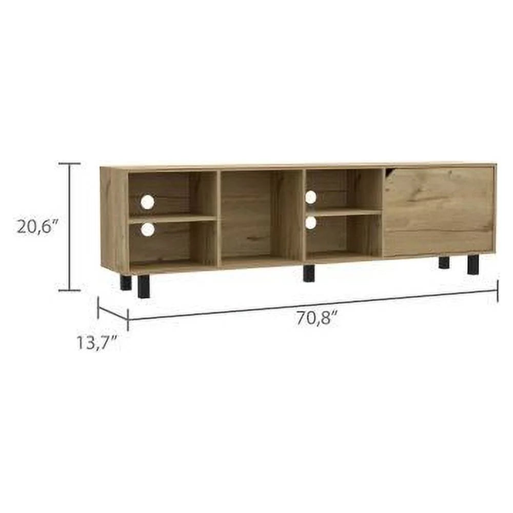 Light Oak Tv Stand with Shelves M20708