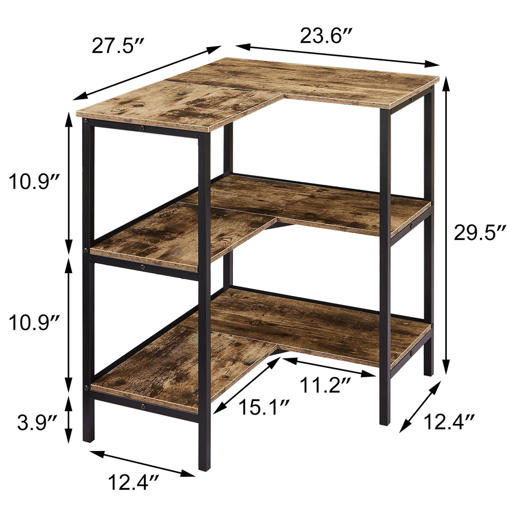 3 Tier L-Shaped Corner Shelf Q132060