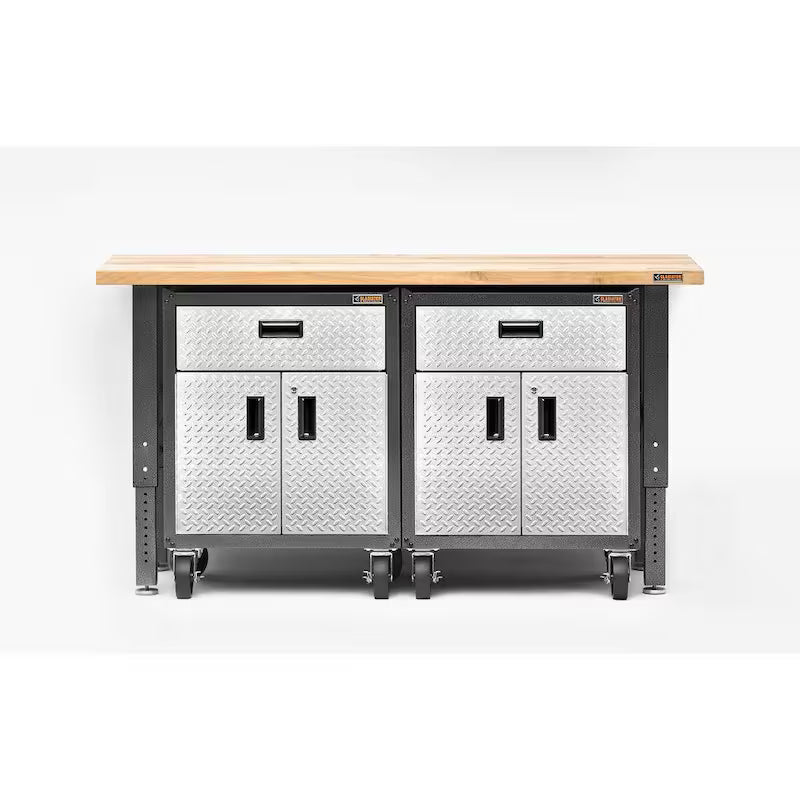 Adjustable Height Birch Top Workbench Y162795