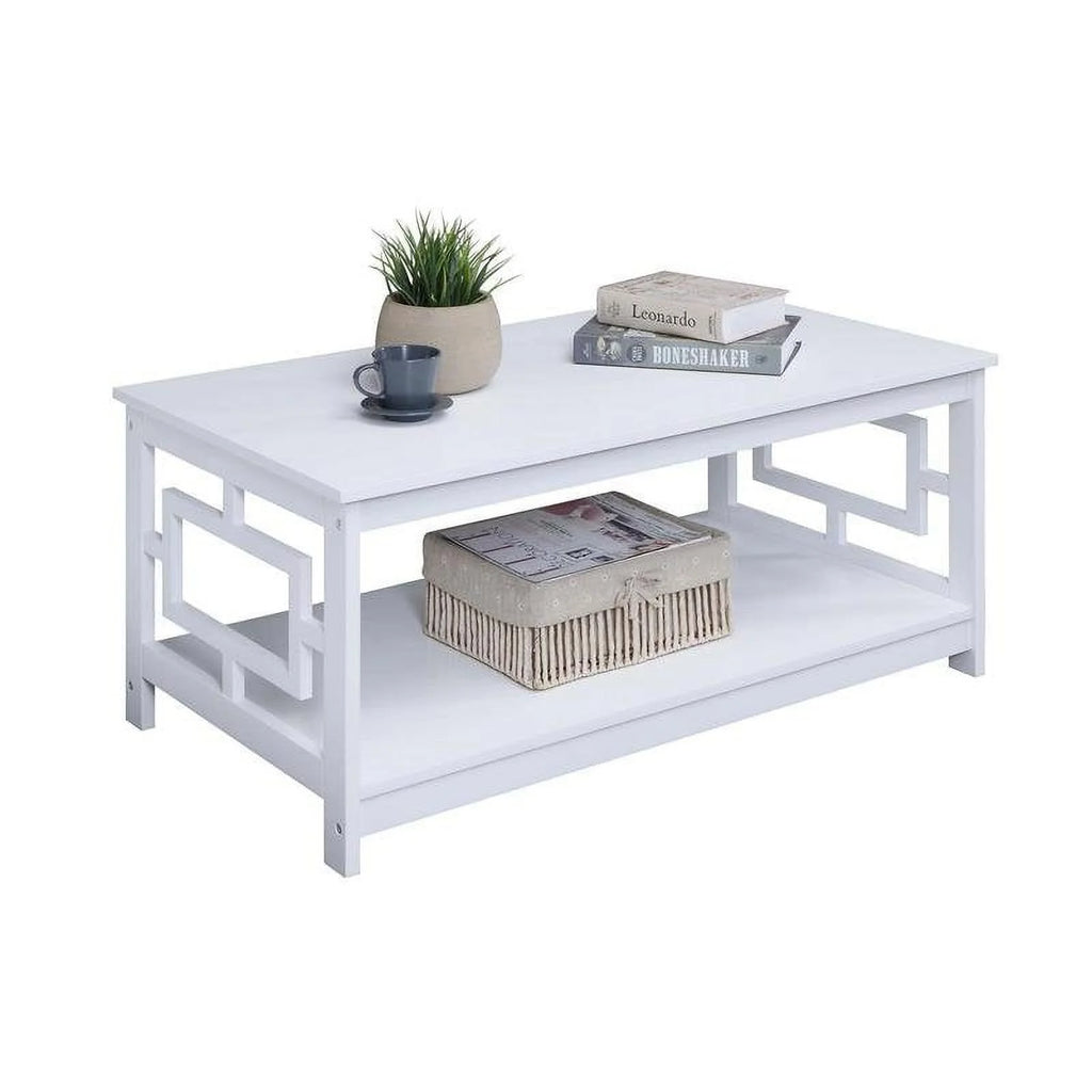 White Wood Coffee Table Q722147