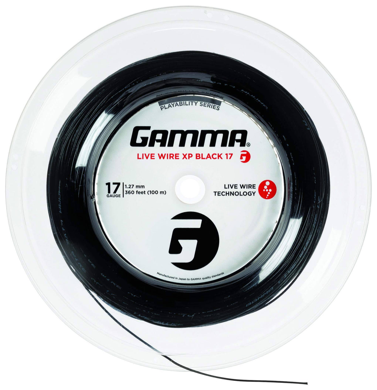 Black 17g Tennis String Reel B21063