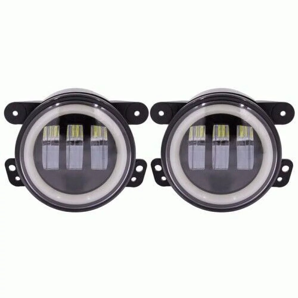 Fog Lights with Black Face and Full Halo 4 Inch U85289