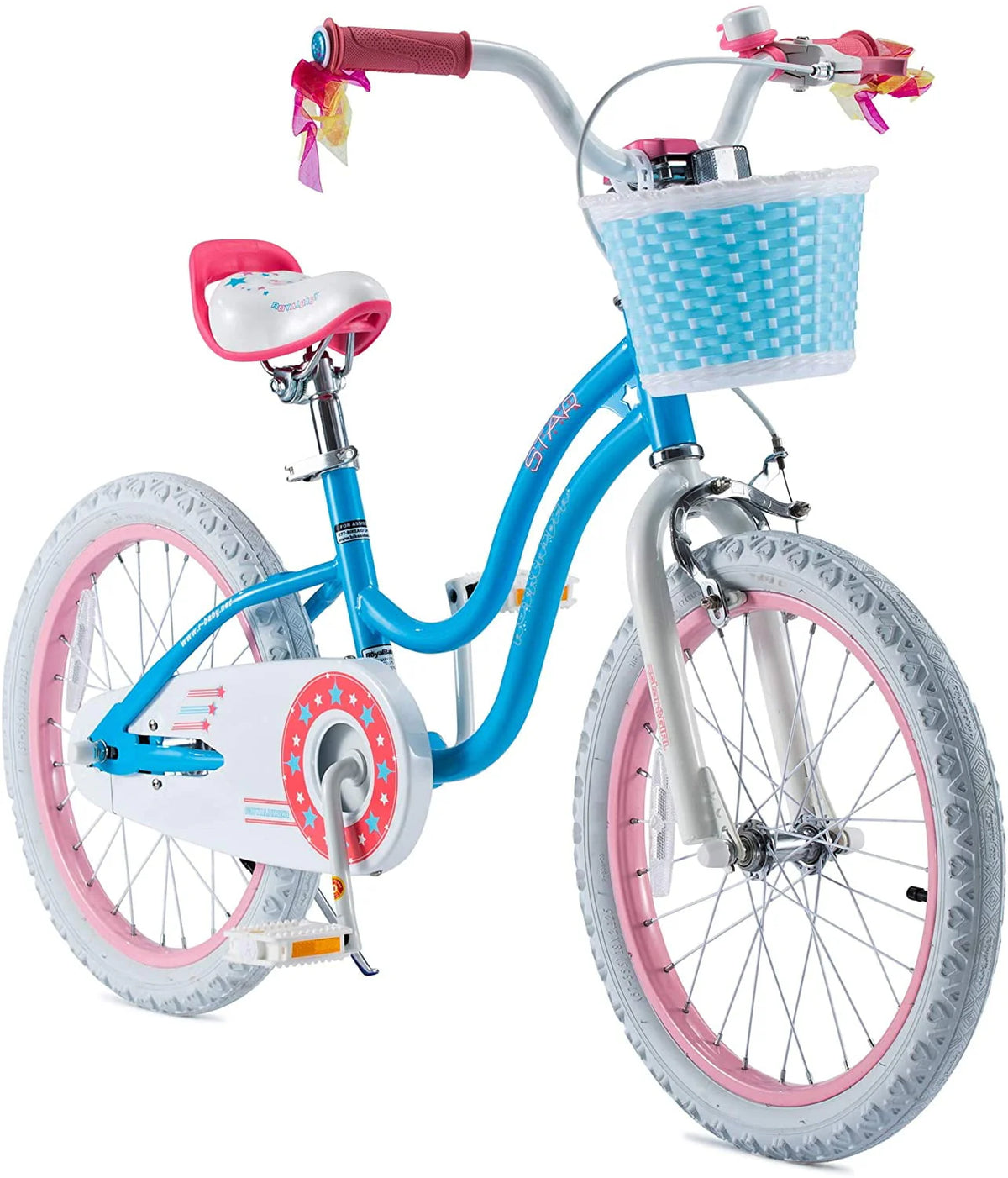 Blue 18 In. Kids Bike with Basket and Kickstand N6912
