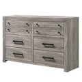 Gray Wooden Dresser with Bar Handles N262