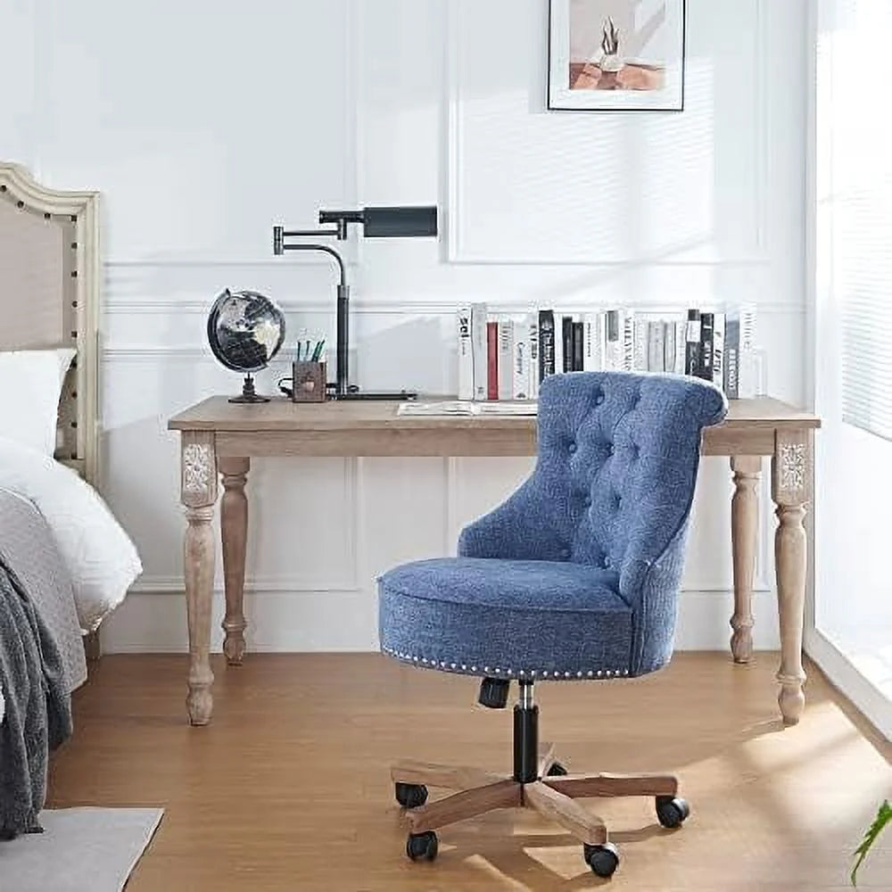 Blue Swivel Office Chair with Wheels A421828