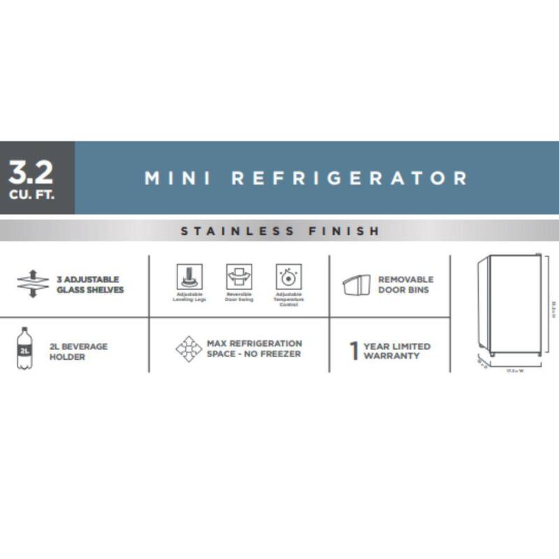 Mini Refrigerator in Stainless Steel Z728362