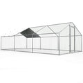 Large Metal Walk-in Chicken Coop with Waterproof Cover W917173