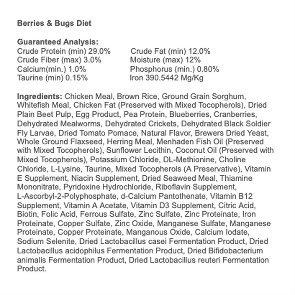 Berries & Bugs Insectivores Food C941