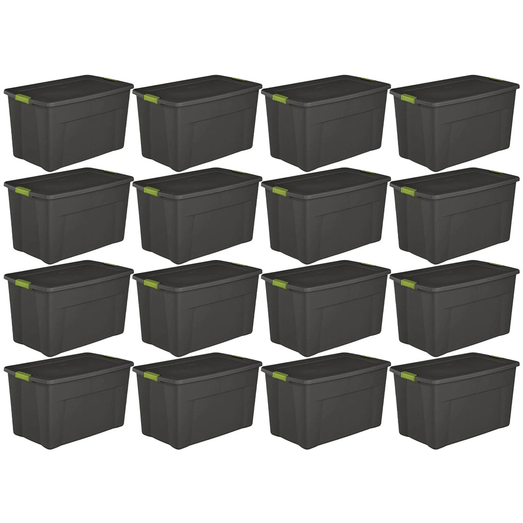 35 Gallon Storage Tote Box with Lid, 16 Pack S8604