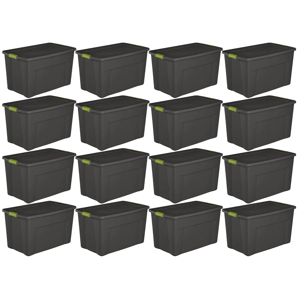 35 Gallon Storage Tote Box with Lid, 16 Pack S8604