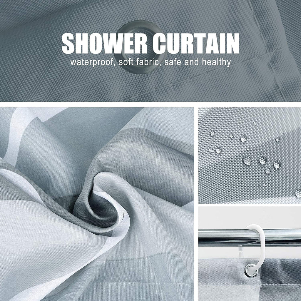 Watercolor Ombre Blue Shower Curtain 66x72 inch B749