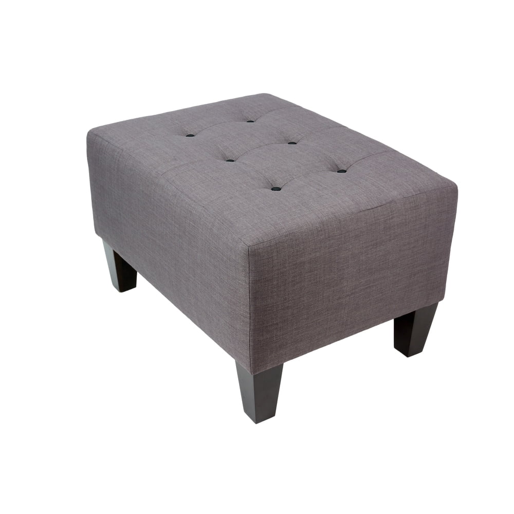 Red Tinted Grey Upholstered Ottoman R457966