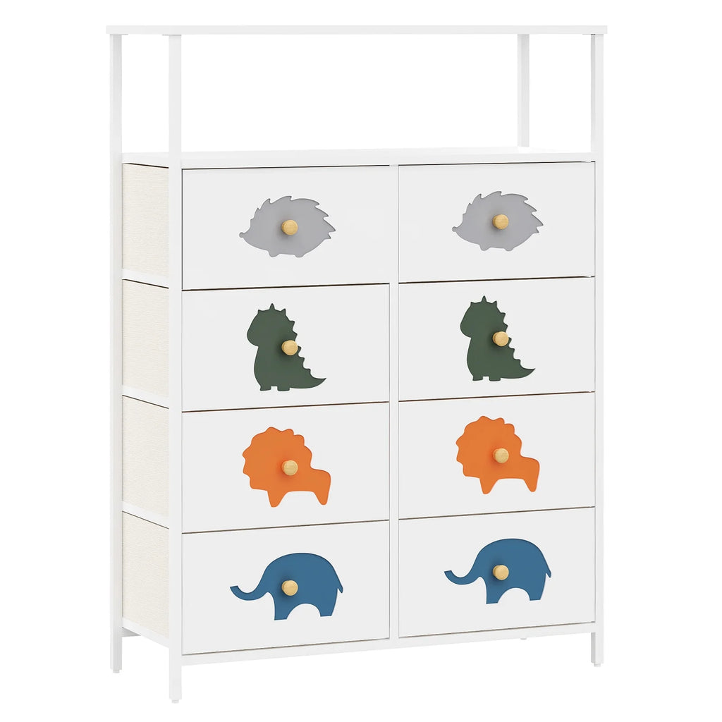 White 6 Drawer Kids Dresser with Shelf K177819