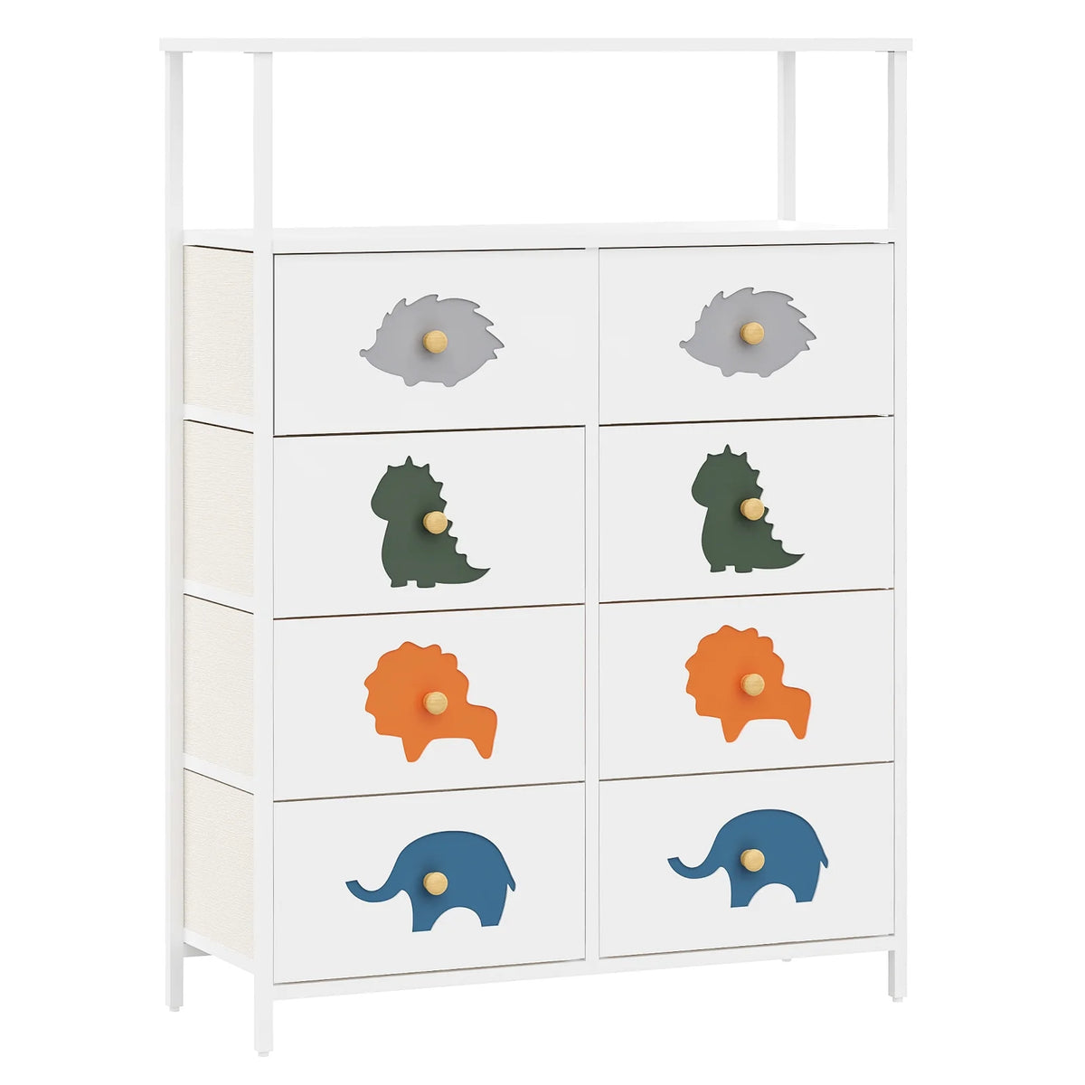 White 6 Drawer Kids Dresser with Shelf K177819