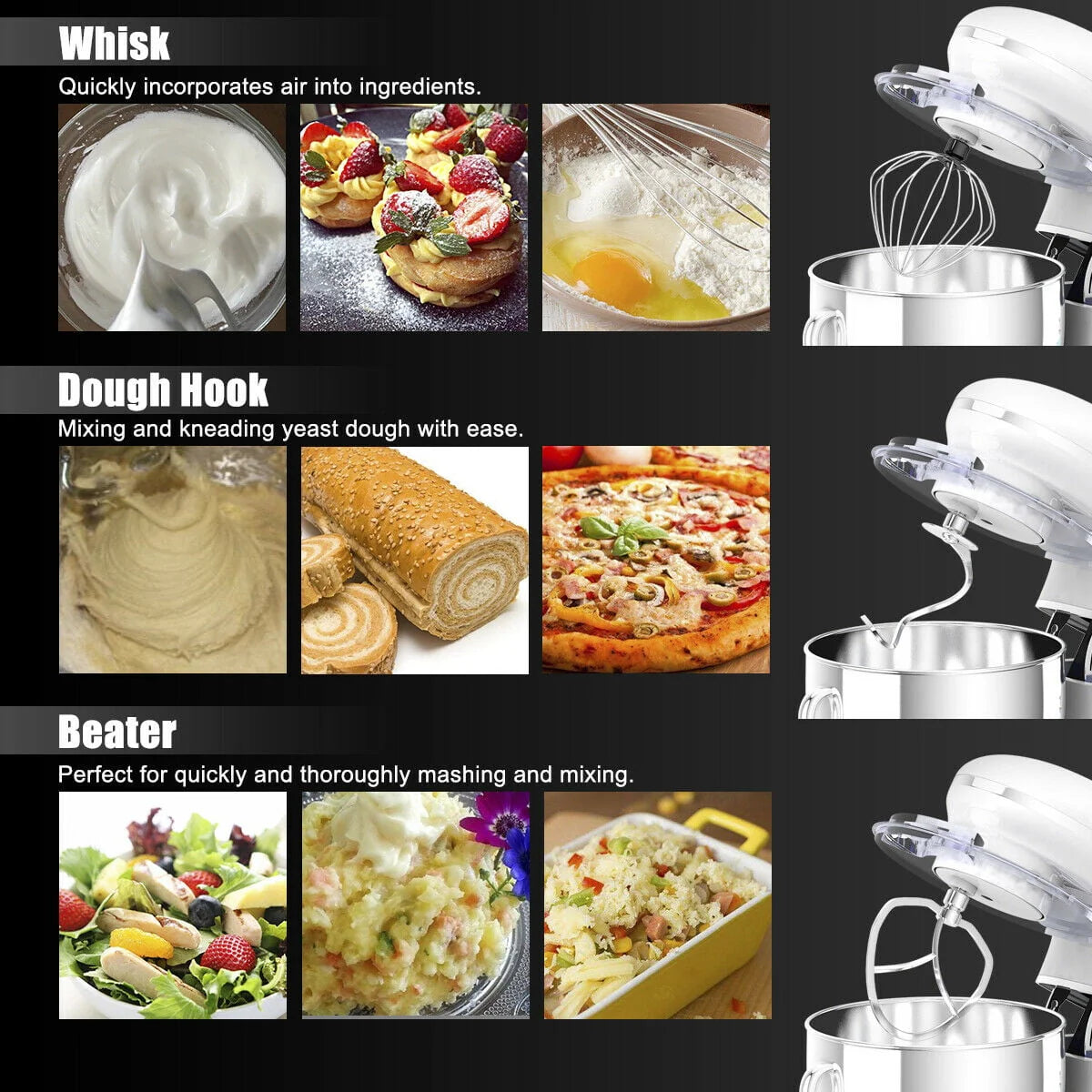 Tilt-Head Stand Mixer 7.5 Qt 6 Speed 660W Red G40274