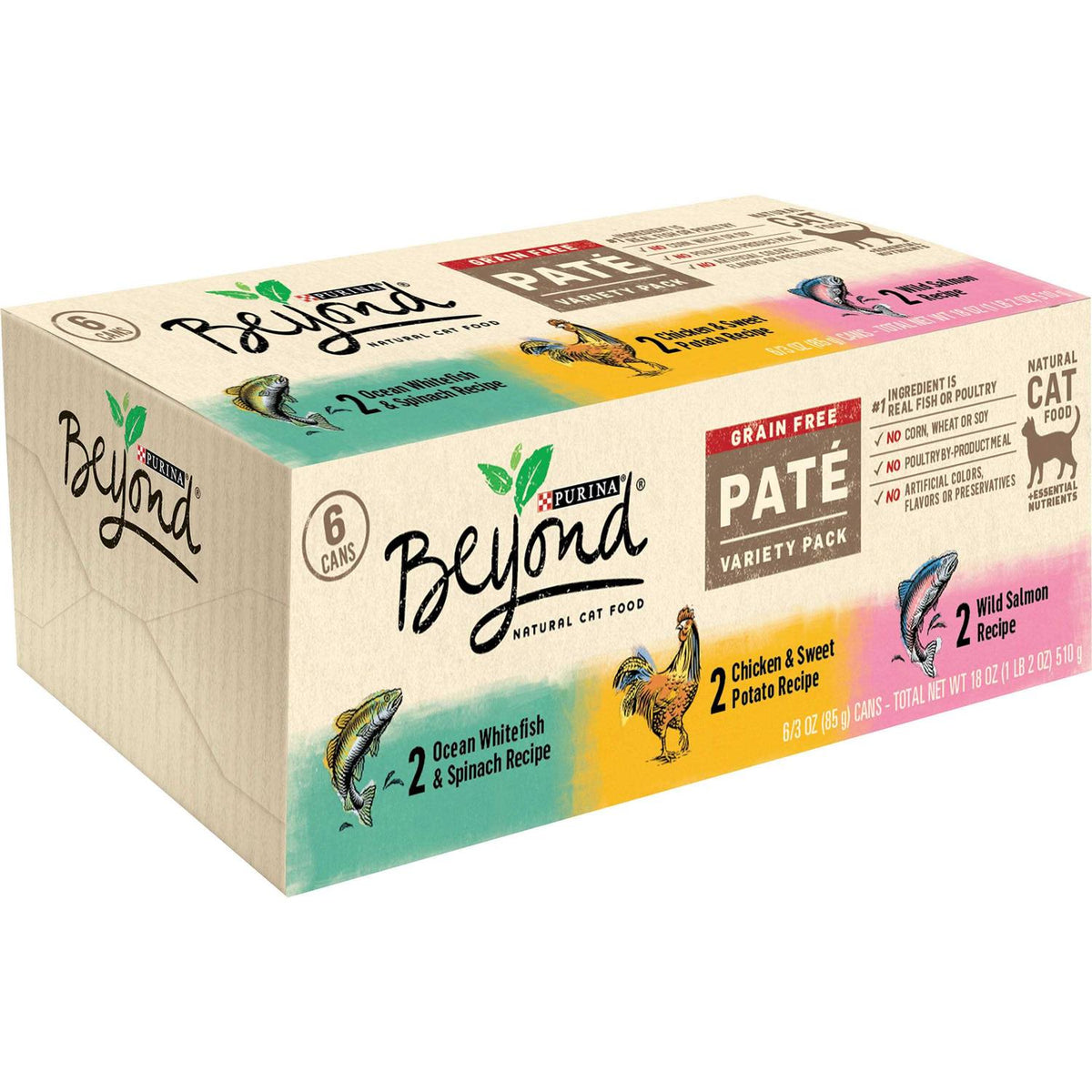 Grain Free Wet Cat Food Pate Variety Pack S7749