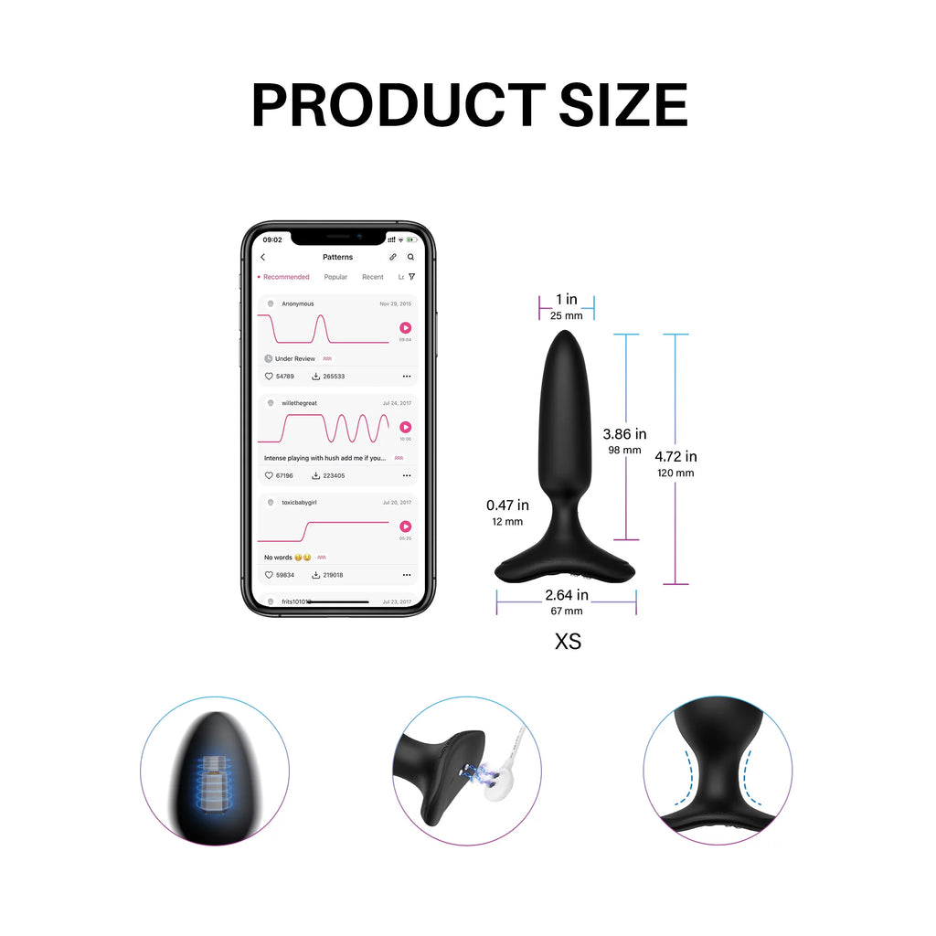 App-Compatible Butt Plug 1 in. A57689