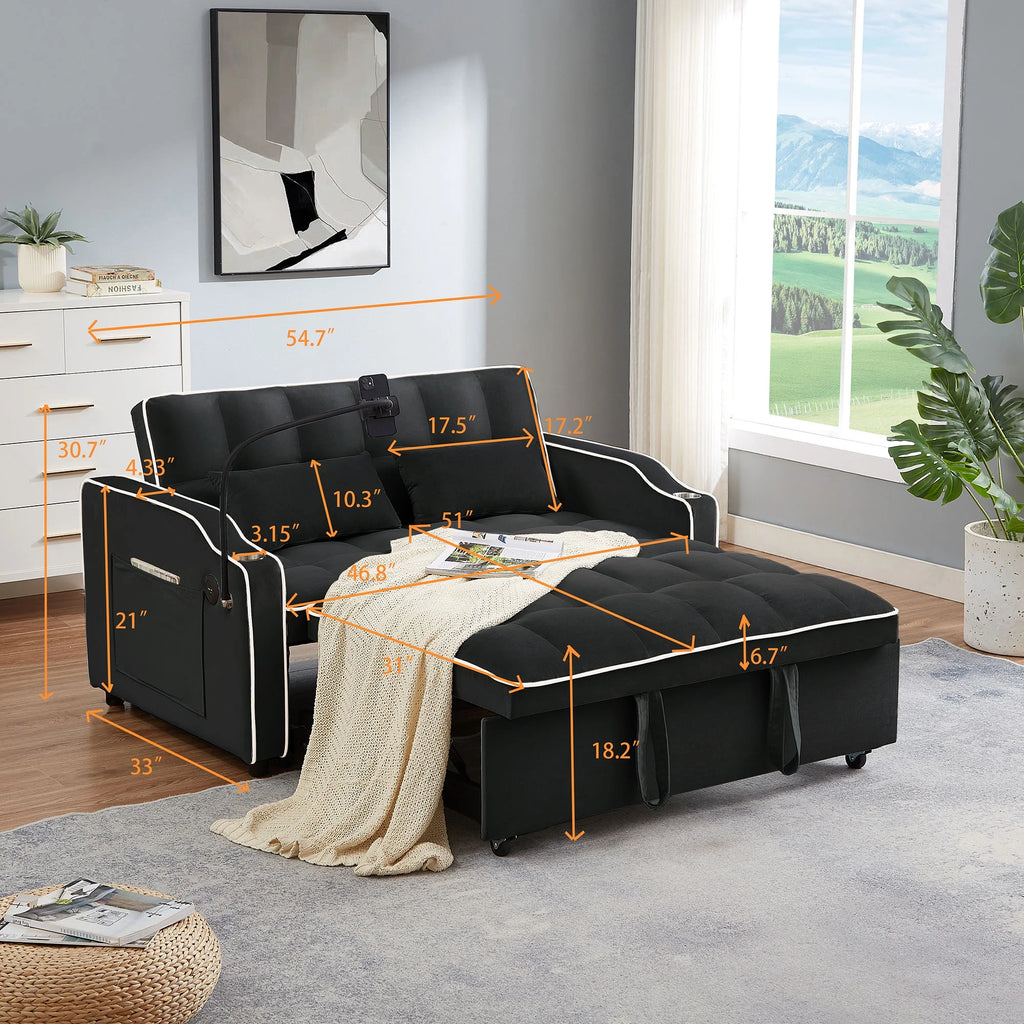 Oversized Convertible Sleeper Sofa Chair Bed E559