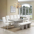 8-Piece Pedestal Wood Dining Set S4289