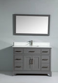 48 in. Single Sink Vanity & Mirror Grey W8868