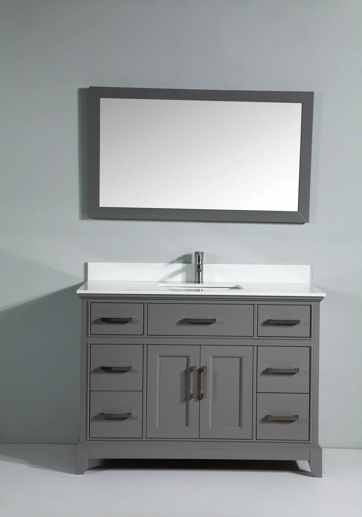 48 in. Single Sink Vanity & Mirror Grey W8868