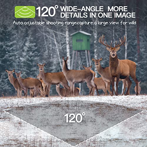 Trail Camera 2 Pack 36 MP 2.7K with 32GB Memory Card 4 Batteries 2.0" LCD Screen 120° Night Vision IP66 Waterproof Y7870
