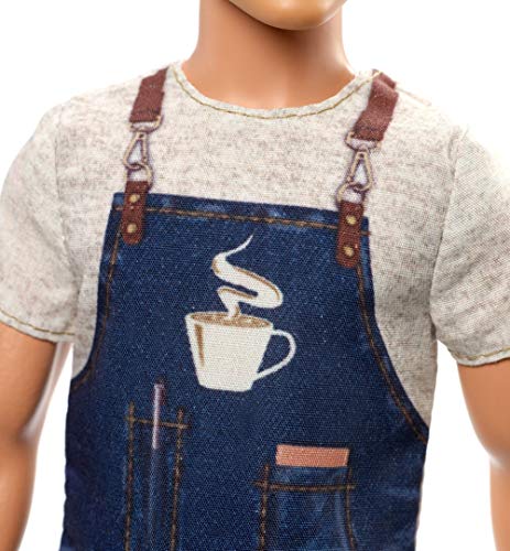 Barista Doll Wearing Café Apron A8453