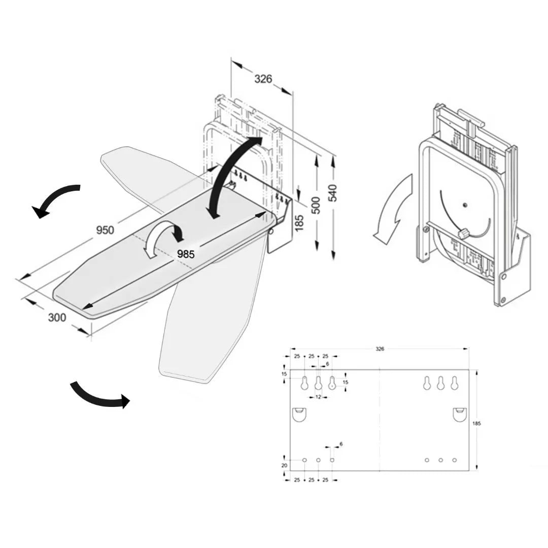 Wall Mounted Foldable Ironing Board L144343