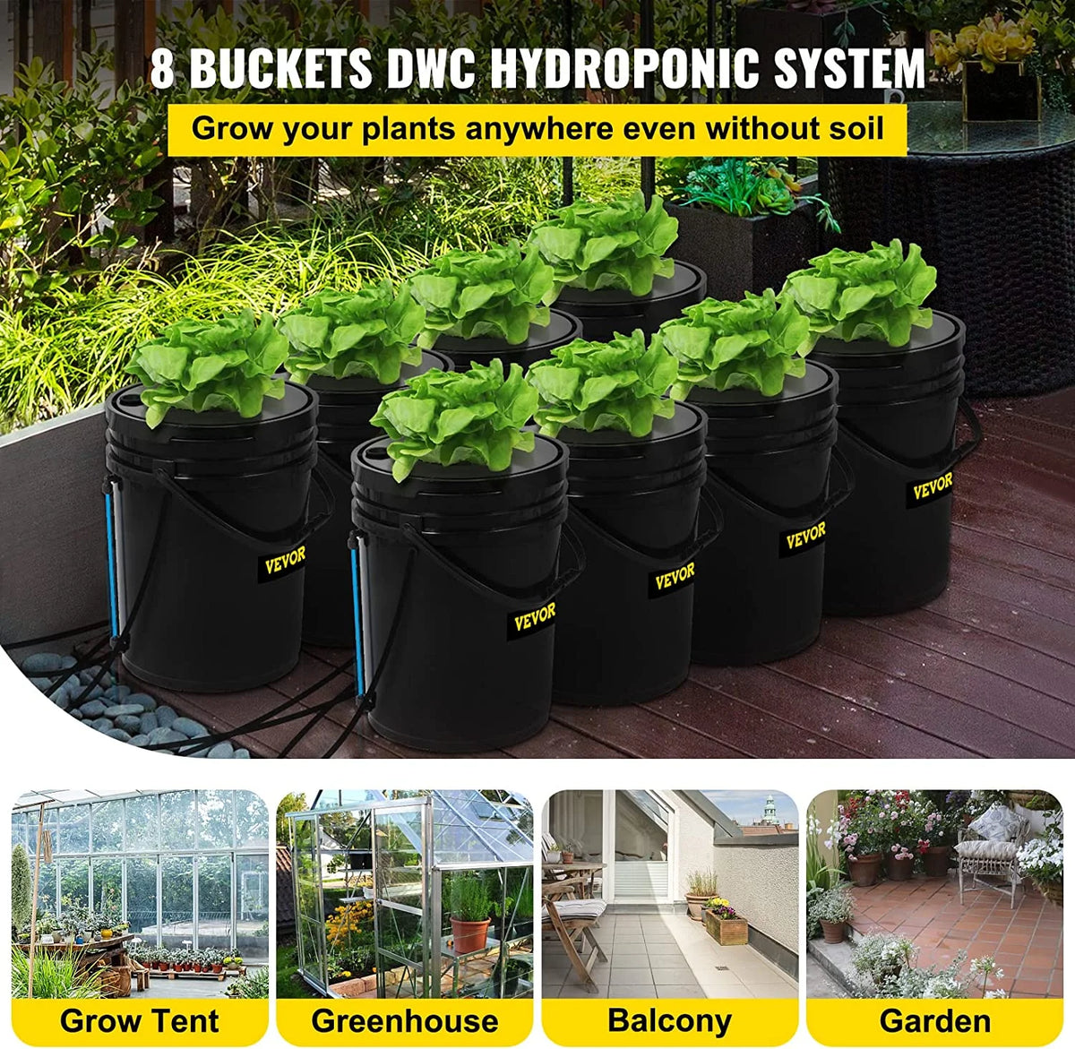 5 gal DWC Hydroponic System F8572
