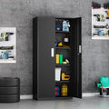 Tall Metal Storage Garage Cabinets with Locking Doors and 4 Adjustable Shelves K52099