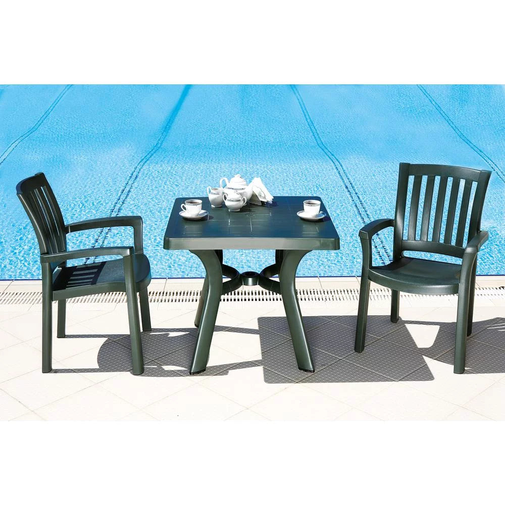 Green 31 inch Resin Square Dining Table L63437