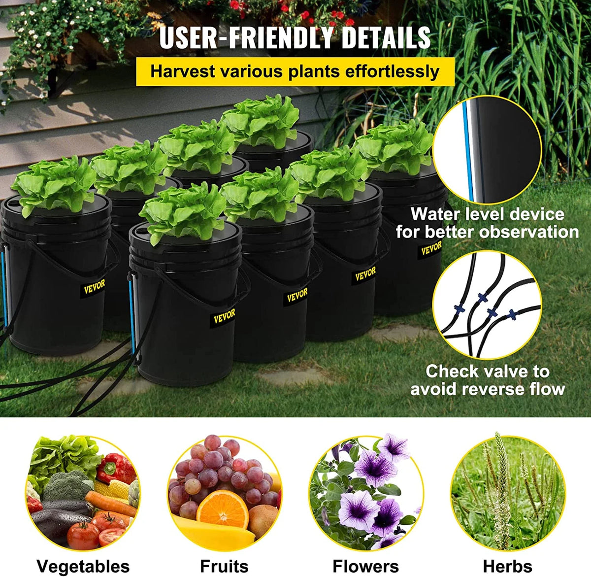 5 gal DWC Hydroponic System F8572