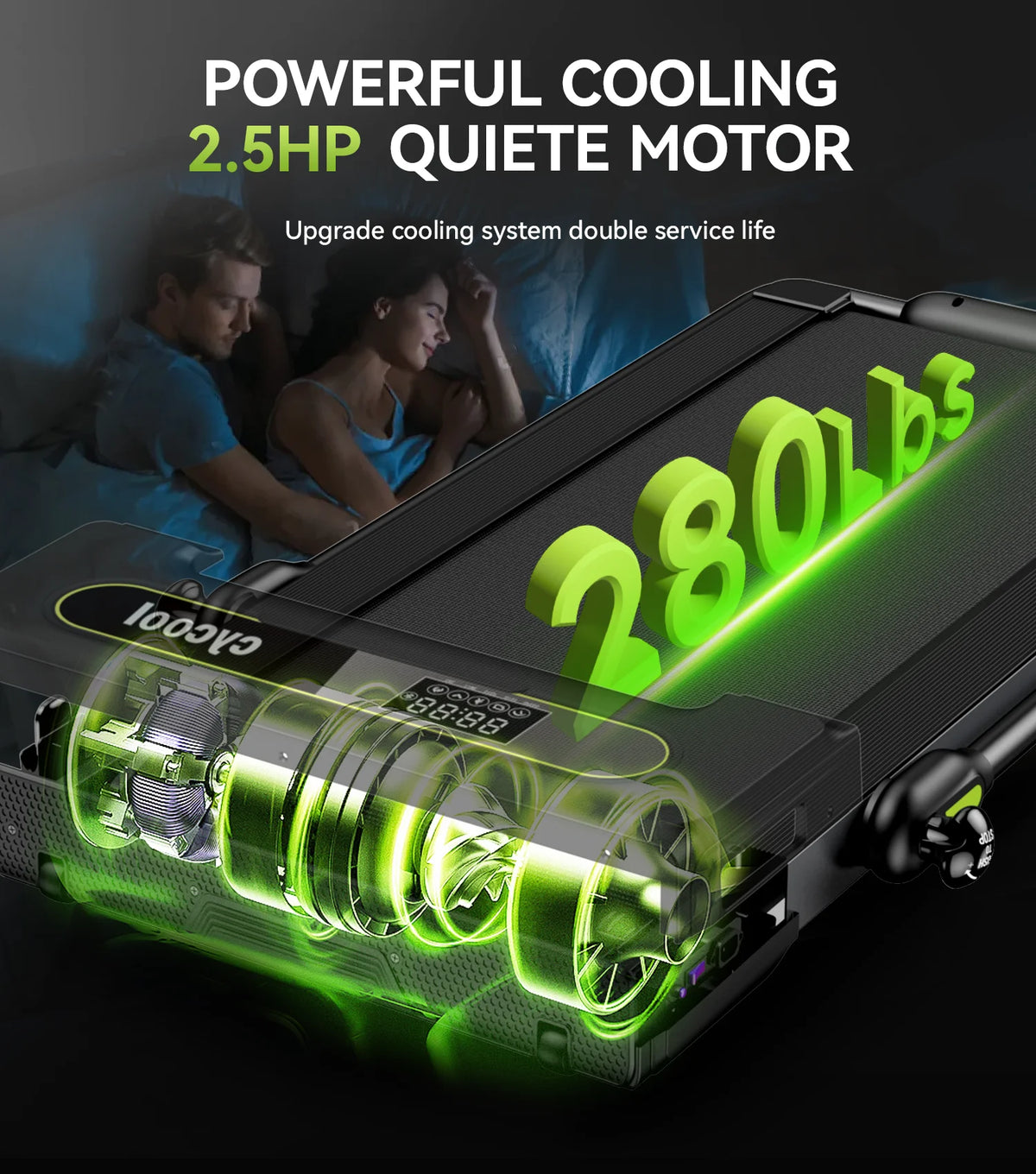 2.5HP Folding Treadmill with Display Screen S489