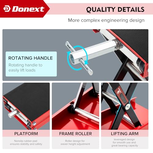 Red 1200 LB Motorcycle Lift Scissor Jack C479659