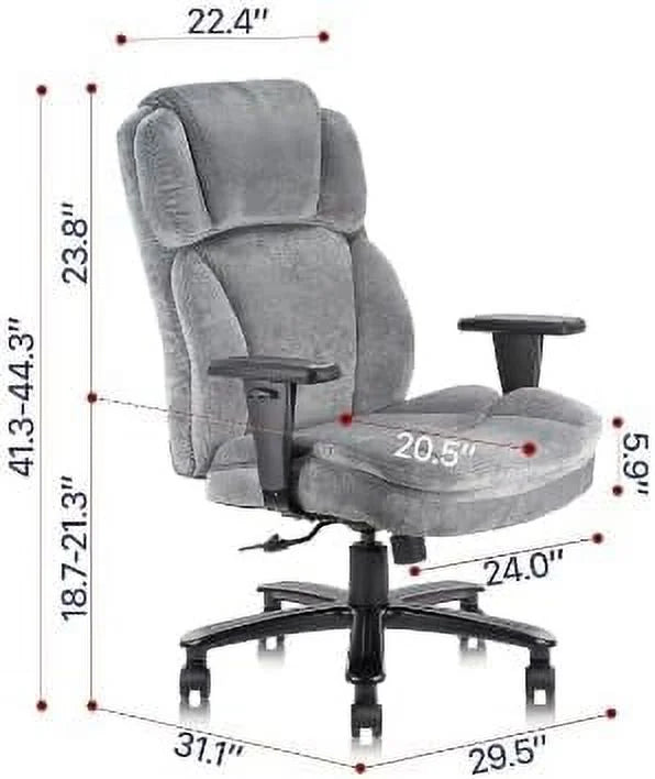 Big Tall Wide Ergonomic Office Chair 400lbs with Headrest and Armrest K497150