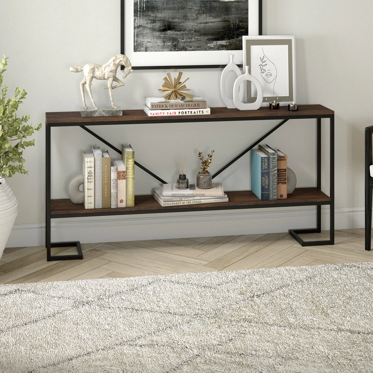 64" Wide Rectangular Console Table M1147